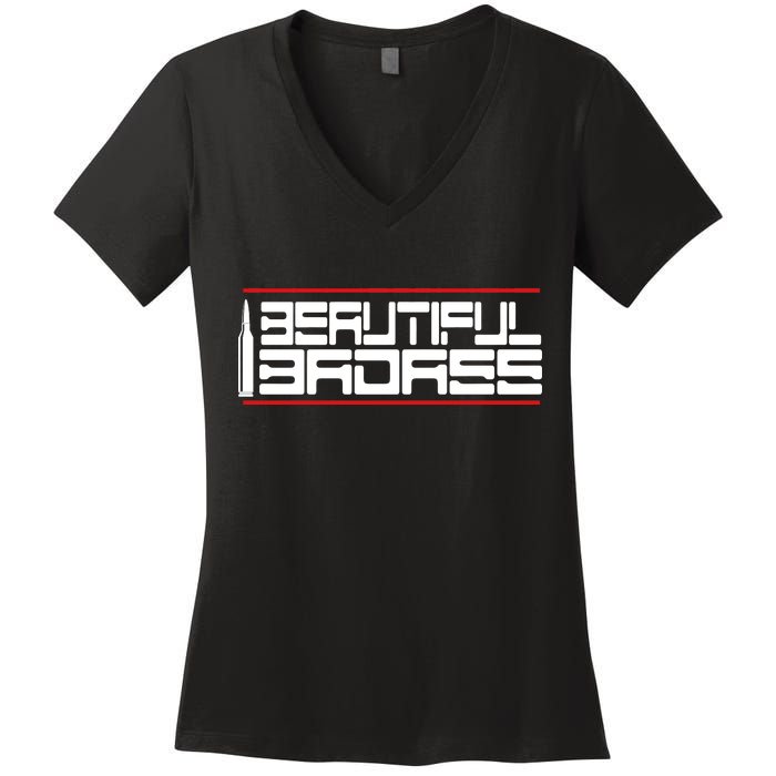 Beautiful Badass Women's V-Neck T-Shirt