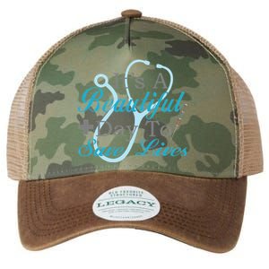 Beautiful Day To Save Lives Nurse Legacy Tie Dye Trucker Hat