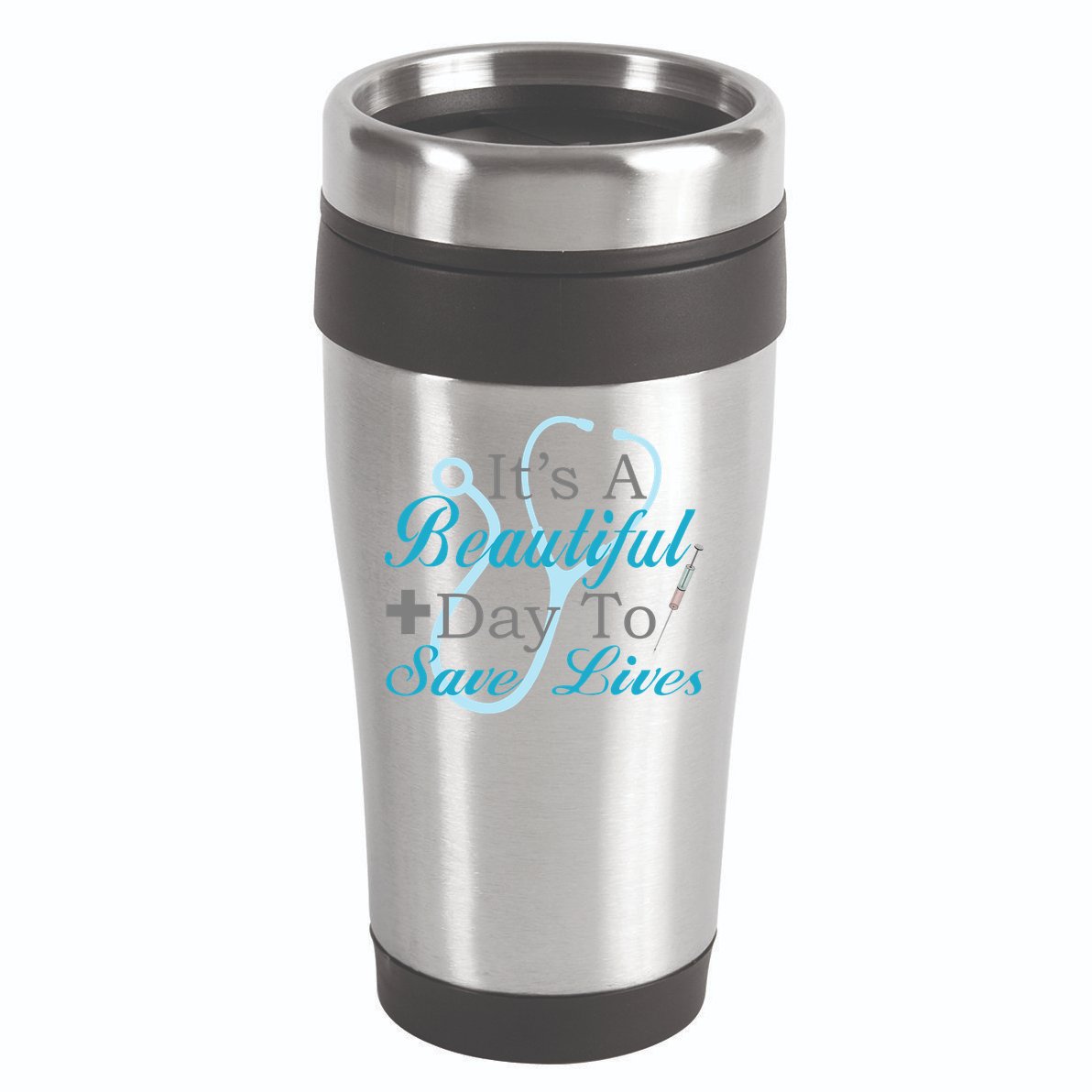 Beautiful Day To Save Lives Nurse 16oz Travel Tumbler