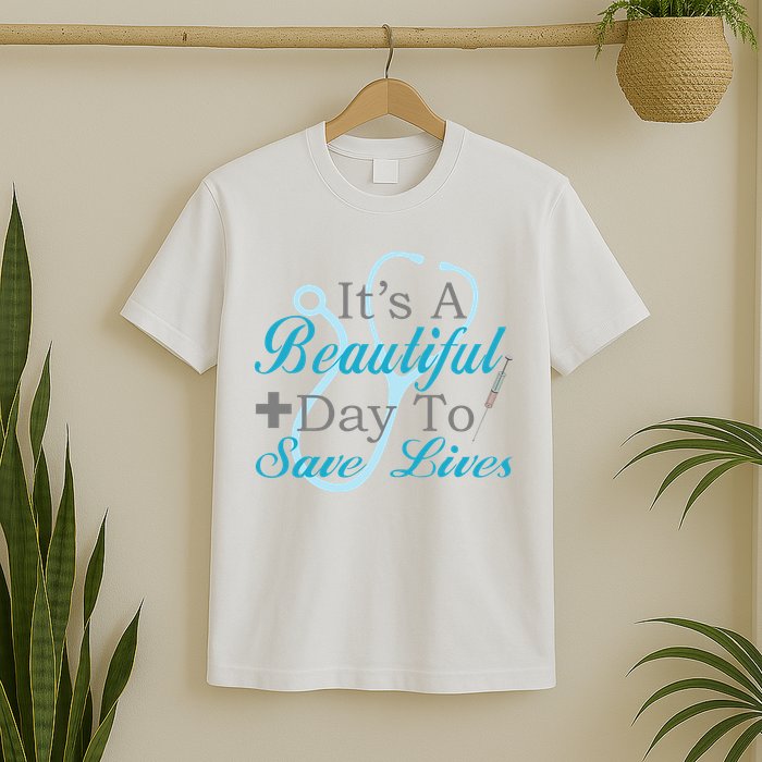 Beautiful Day To Save Lives Nurse T-Shirt