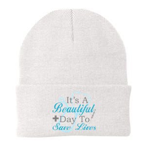 Beautiful Day To Save Lives Nurse Knit Cap Winter Beanie