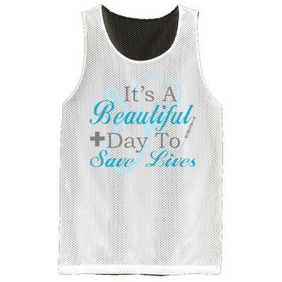 Beautiful Day To Save Lives Nurse Mesh Reversible Basketball Jersey Tank