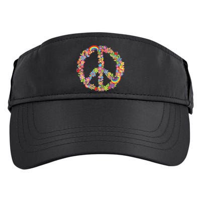 Beautiful Flower Peace Sign Adult Drive Performance Visor