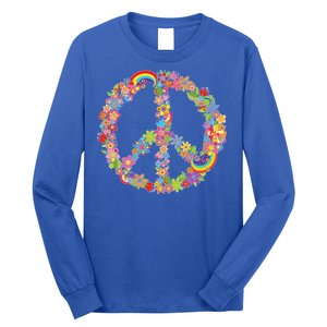 Beautiful Flower Peace Sign Long Sleeve Shirt