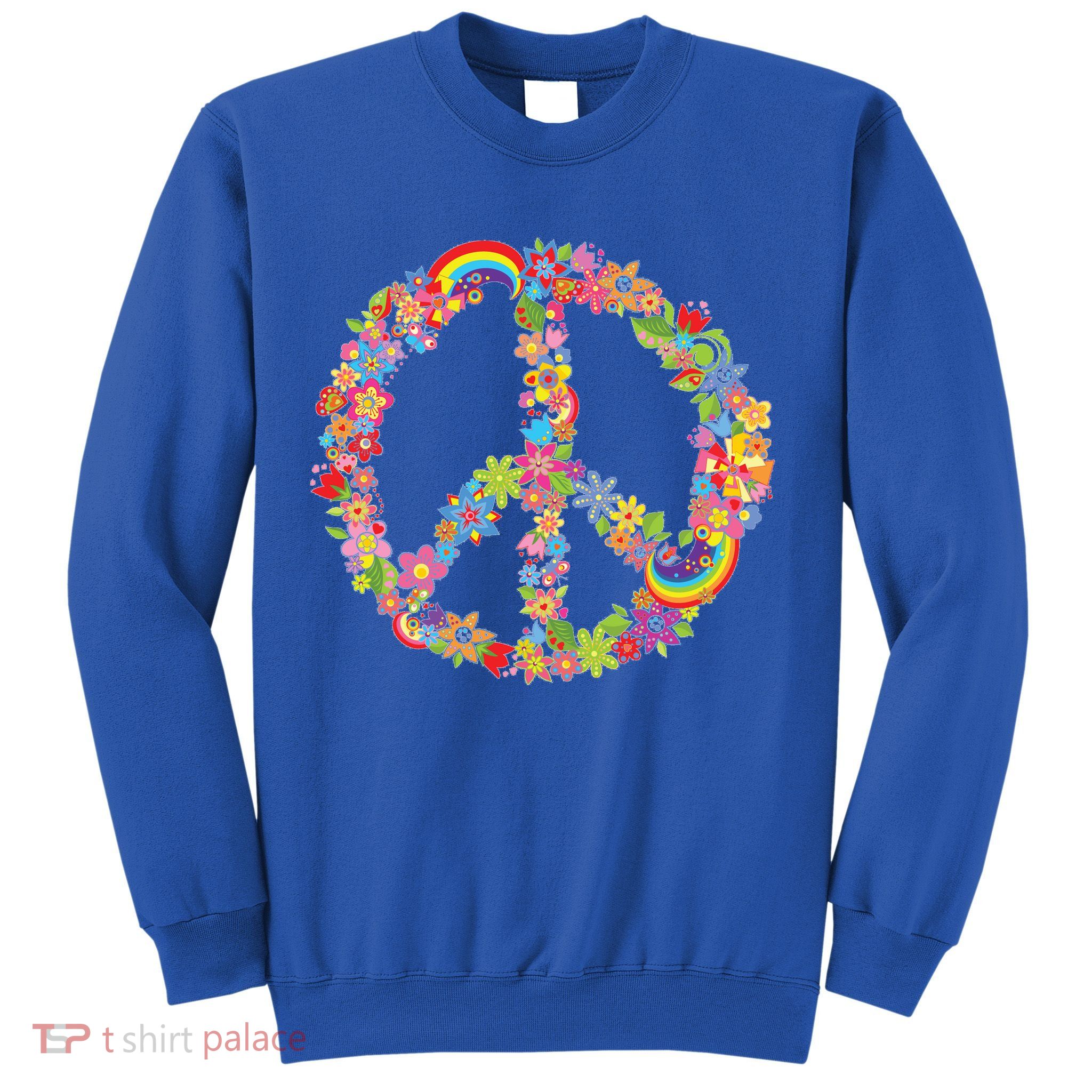 Beautiful Flower Peace Sign Sweatshirt