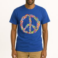 Beautiful Flower Peace Sign Tall T-Shirt