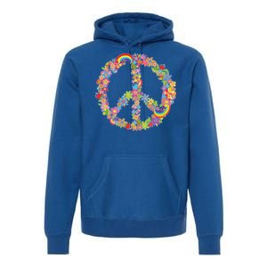 Beautiful Flower Peace Sign Premium Hoodie