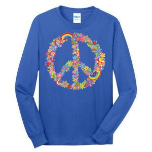 Beautiful Flower Peace Sign Tall Long Sleeve T-Shirt