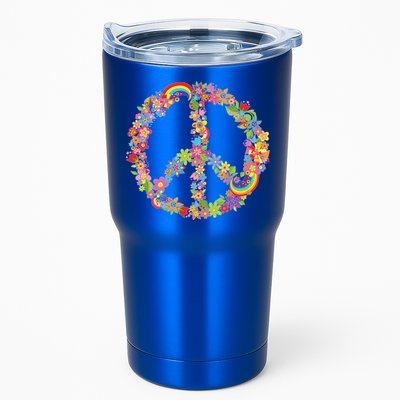 Beautiful Flower Peace Sign Tumbler