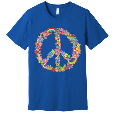 Beautiful Flower Peace Sign Premium T-Shirt