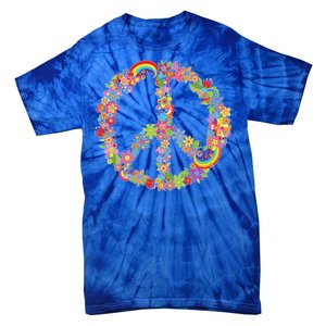 Beautiful Flower Peace Sign Tie-Dye T-Shirt