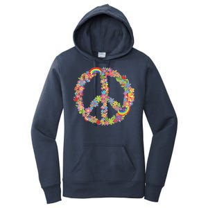 Beautiful Flower Peace Sign Women's Pullover Hoodie