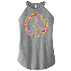 Beautiful Flower Peace Sign Women's Perfect Tri Rocker Tank