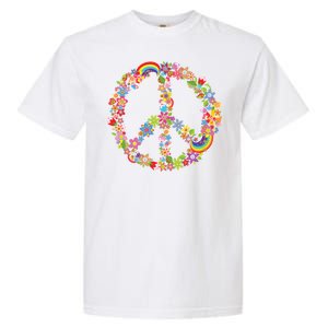 Beautiful Flower Peace Sign Garment-Dyed Heavyweight T-Shirt