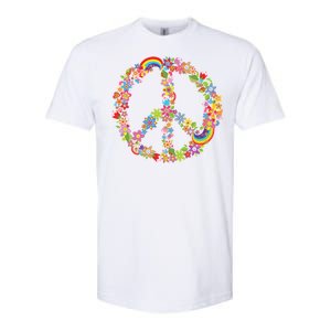 Beautiful Flower Peace Sign Softstyle CVC T-Shirt