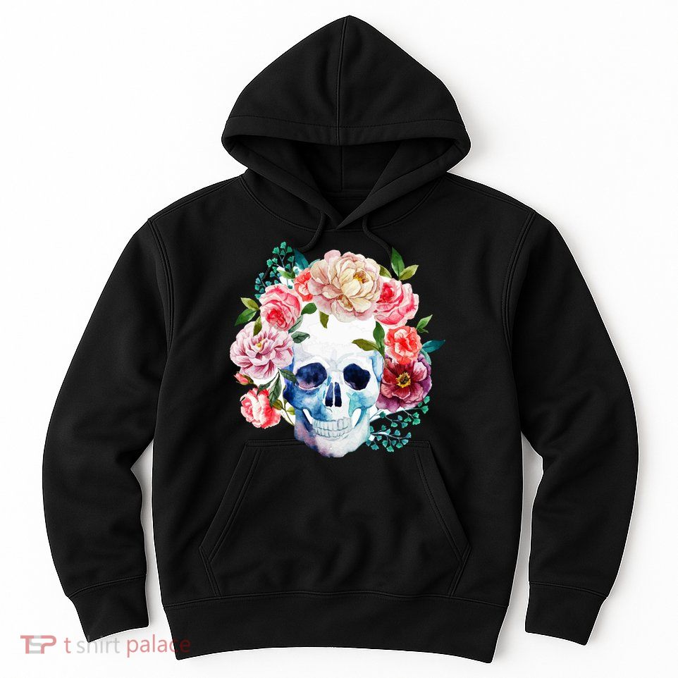 Beautiful Flower Skull Hoodie