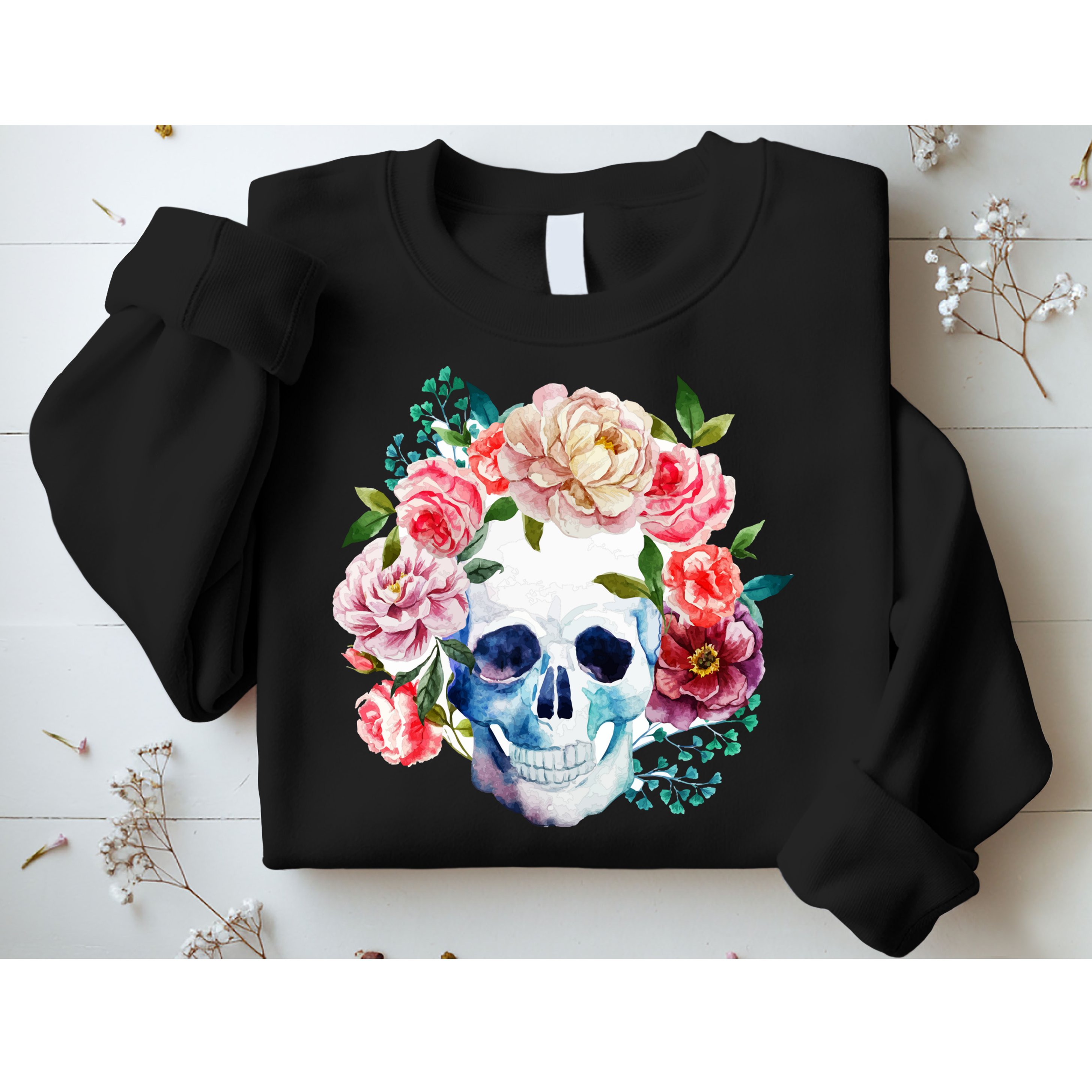 Beautiful Flower Skull Sweatshirt