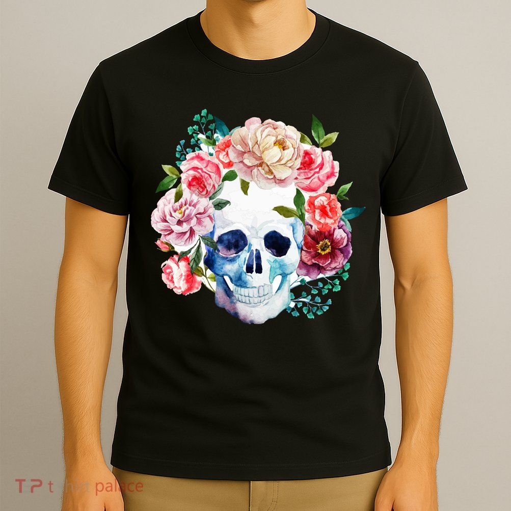 Beautiful Flower Skull T-Shirt