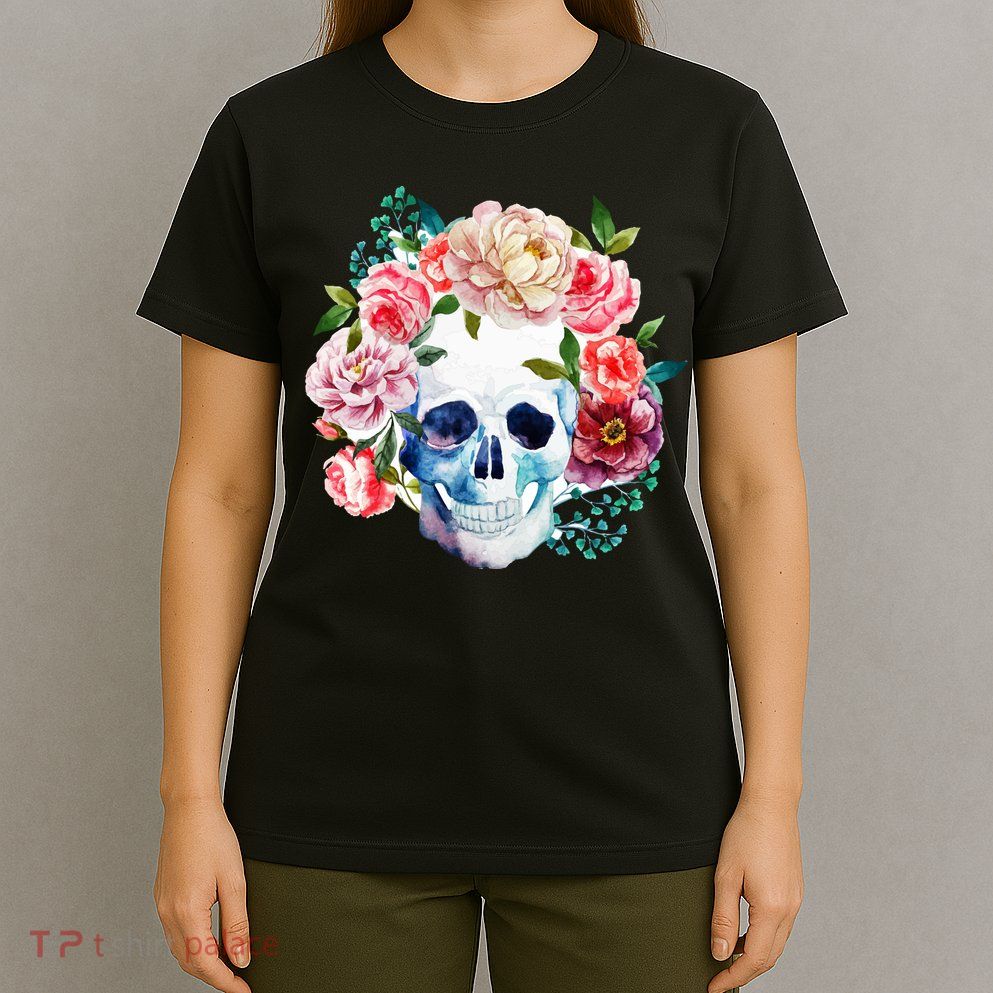Beautiful Flower Skull T-Shirt