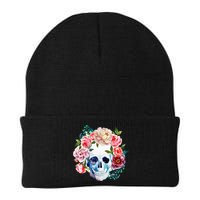 Beautiful Flower Skull Beanie