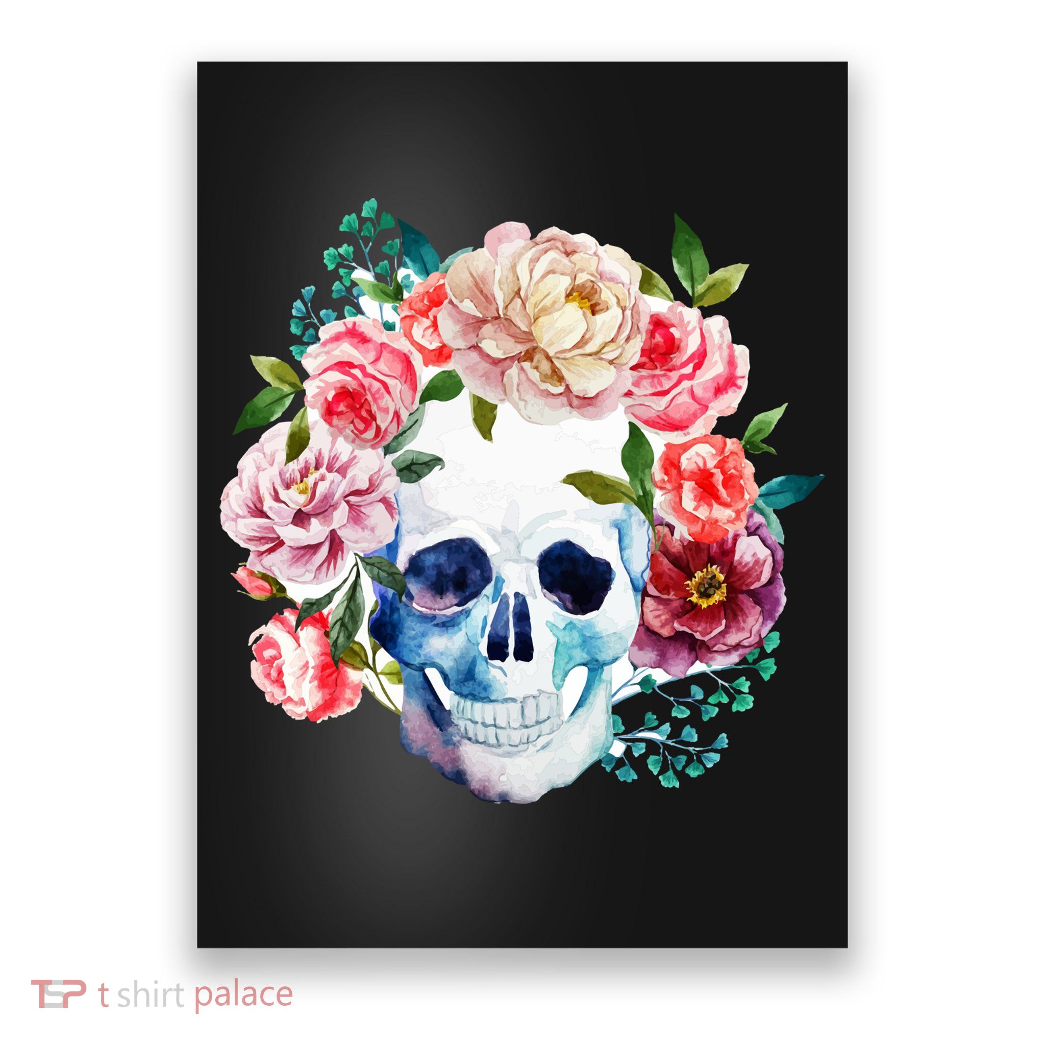 Beautiful Flower Skull Poster