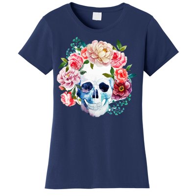 Beautiful Flower Skull Women's T-Shirt