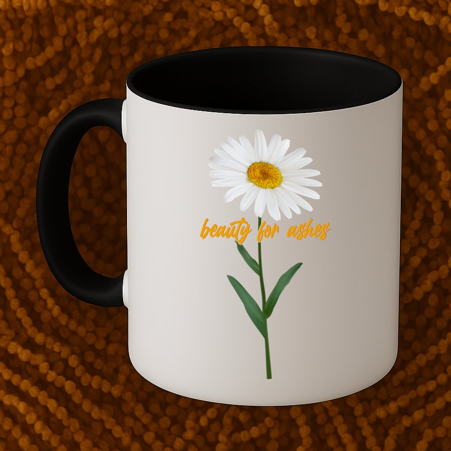 Beauty To Ashes Daisy Flower Mug