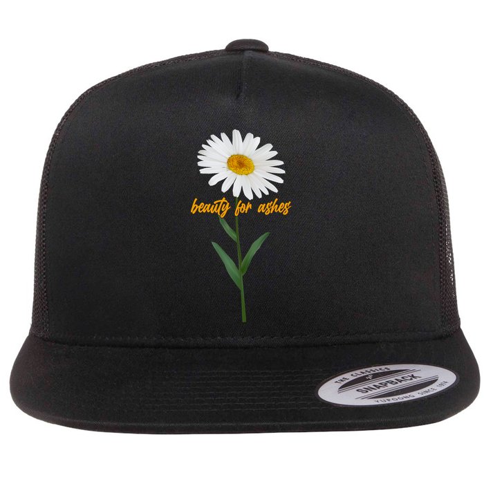 Beauty To Ashes Daisy Flower Flatbill Hat