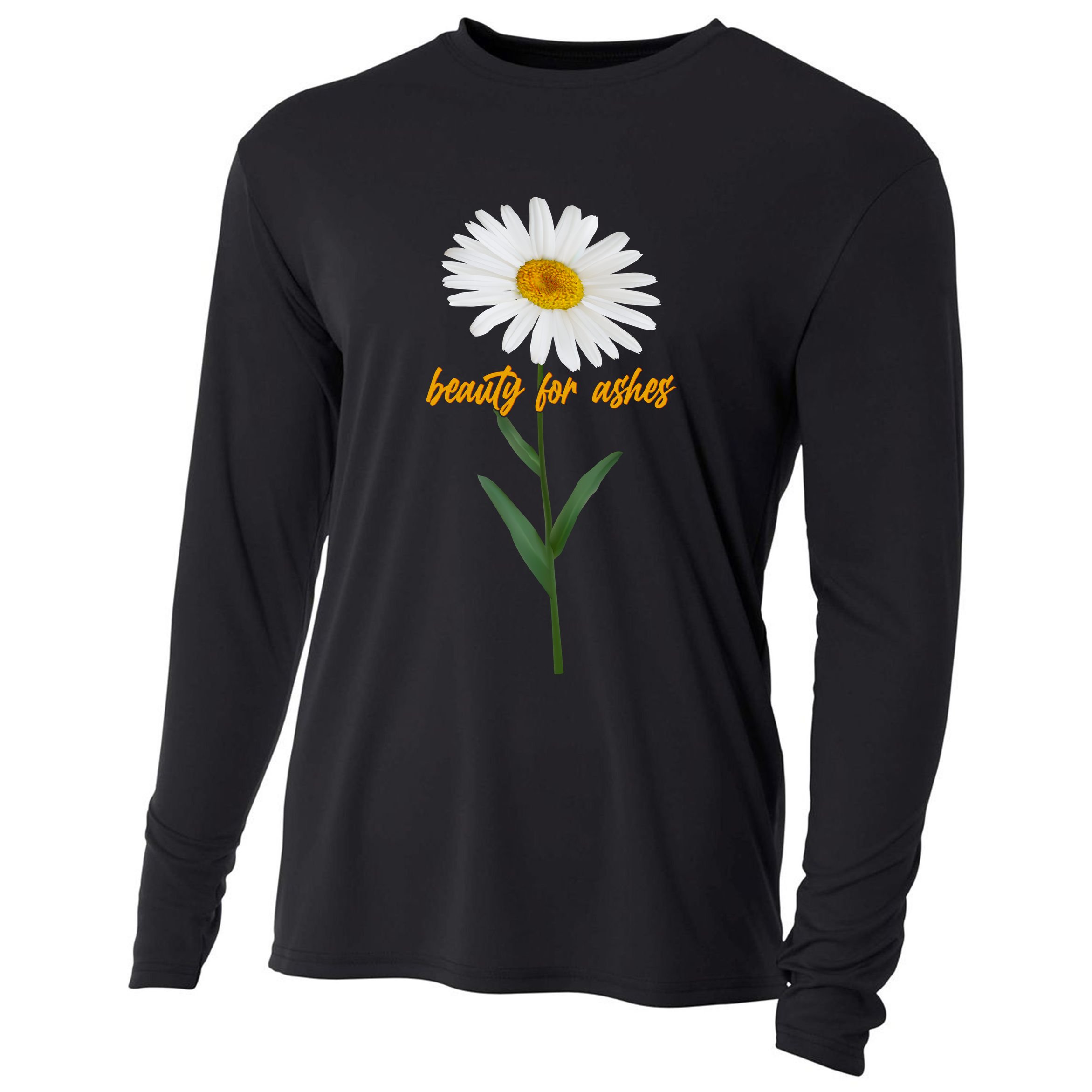 Beauty To Ashes Daisy Flower Cooling Performance Long Sleeve Crew