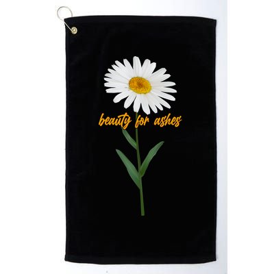 Beauty To Ashes Daisy Flower Golf Towel