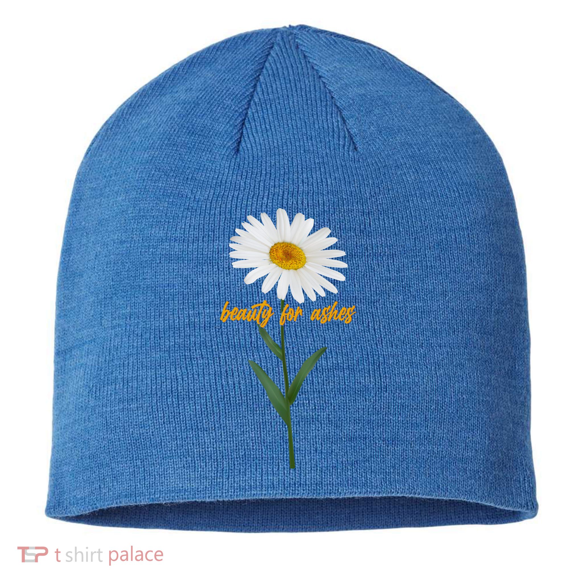 Beauty To Ashes Daisy Flower Sustainable Beanie
