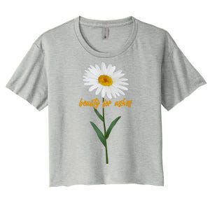 Beauty To Ashes Daisy Flower Women's Crop Top Tee