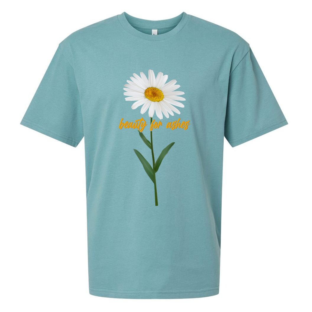 Beauty To Ashes Daisy Flower Sueded Cloud Jersey T-Shirt