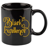 Black Excellence 11oz C Handle Ceramic Mug
