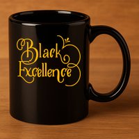 Black Excellence 11oz C Handle Ceramic Mug