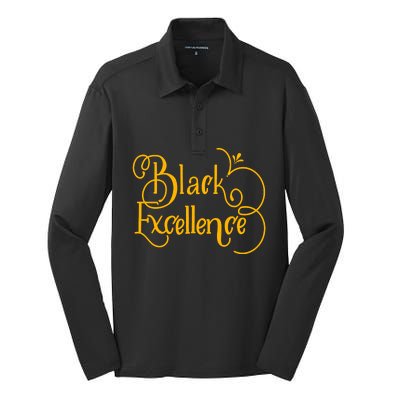 Black Excellence Silk Touch Performance Long Sleeve Polo