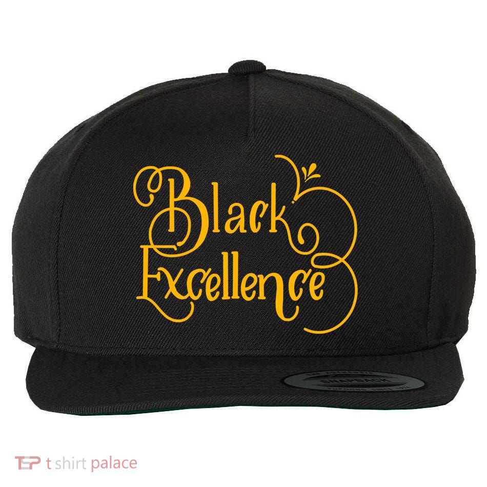 Black Excellence Wool Snapback Cap