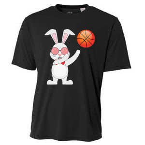 Basketball Easter Bunny Rabbit Ears Egg Decorating Cooling Performance Crew T-Shirt