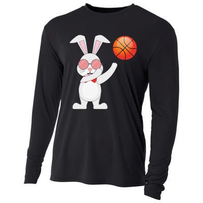 Basketball Easter Bunny Rabbit Ears Egg Decorating Cooling Performance Long Sleeve Crew