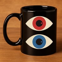 Bauhaus Eyes 11oz C Handle Ceramic Mug