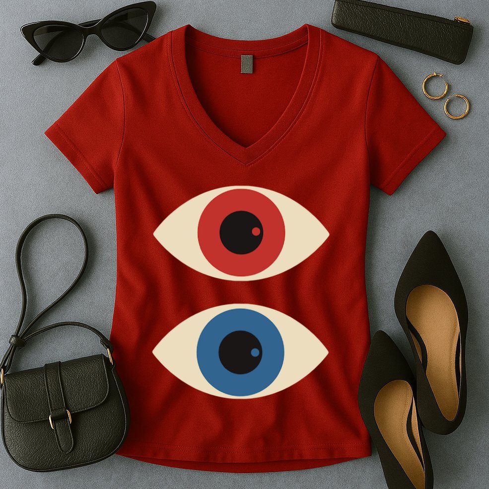 Bauhaus Eyes Women's V-Neck T-Shirt