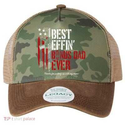Best Effin’ Bonus Dad Ever Daddy Gun Rights American Flag Legacy Tie Dye Trucker Hat