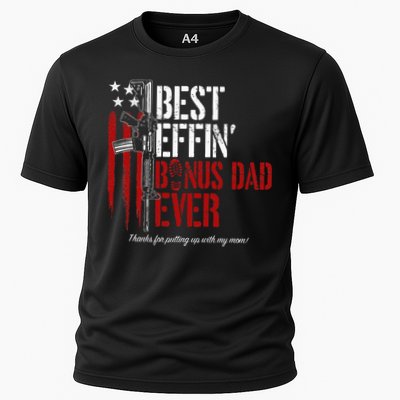 Best Effin’ Bonus Dad Ever Daddy Gun Rights American Flag Performance Shirt