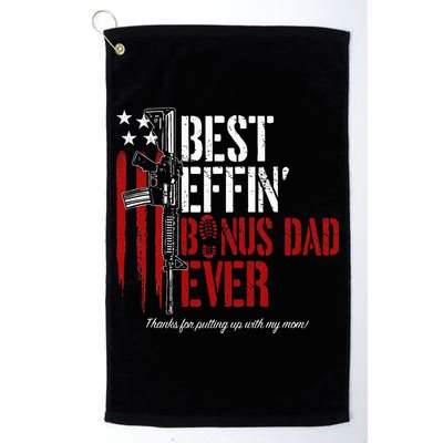 Best Effin’ Bonus Dad Ever Daddy Gun Rights American Flag Golf Towel