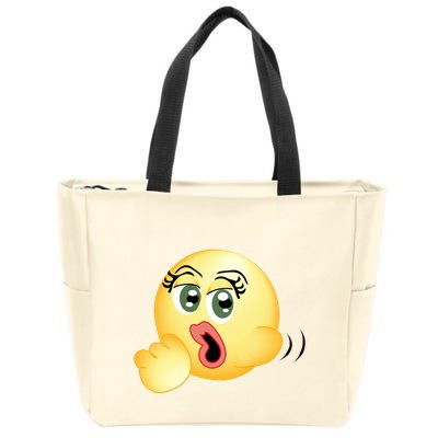 Blowjob Emoji Zip Tote Bag