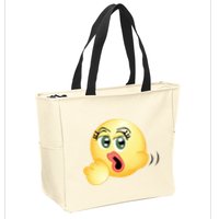 Blowjob Emoji Zip Tote Bag