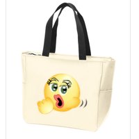 Blowjob Emoji Zip Tote Bag
