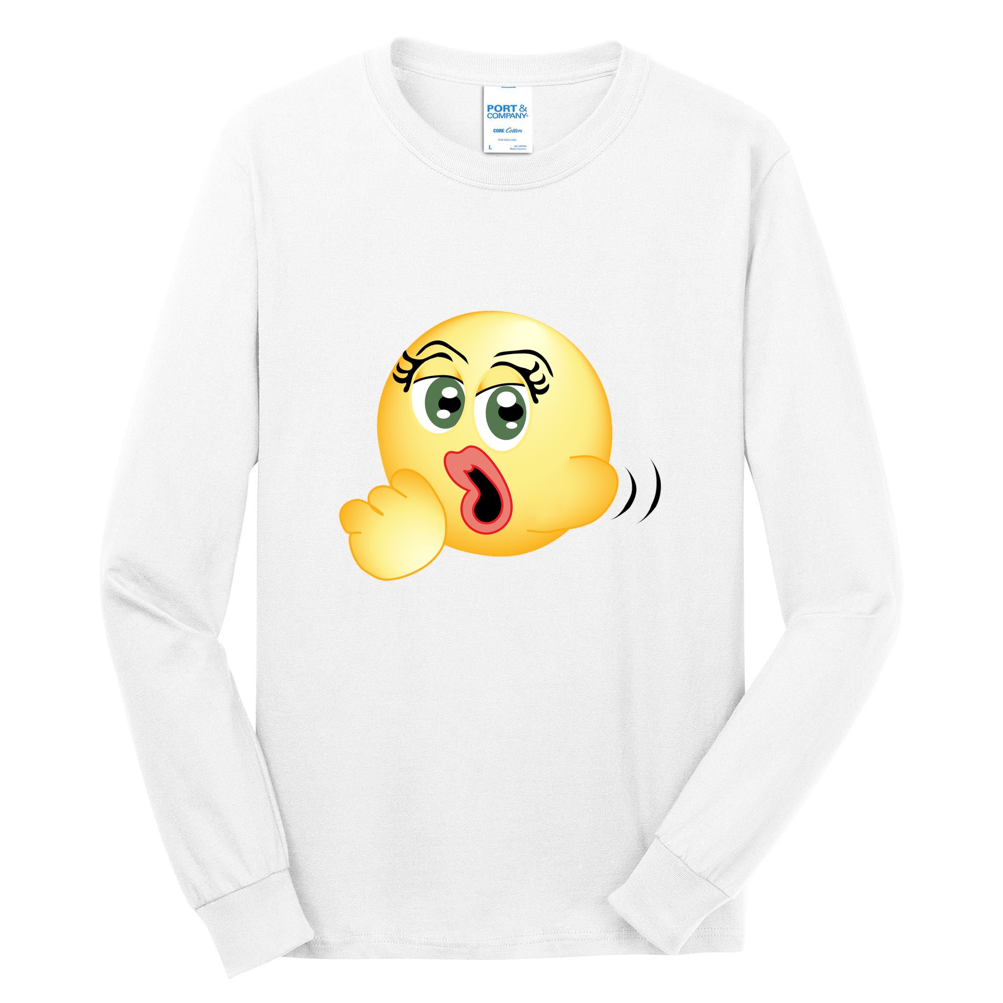 Blowjob Emoji Tall Long Sleeve T-Shirt