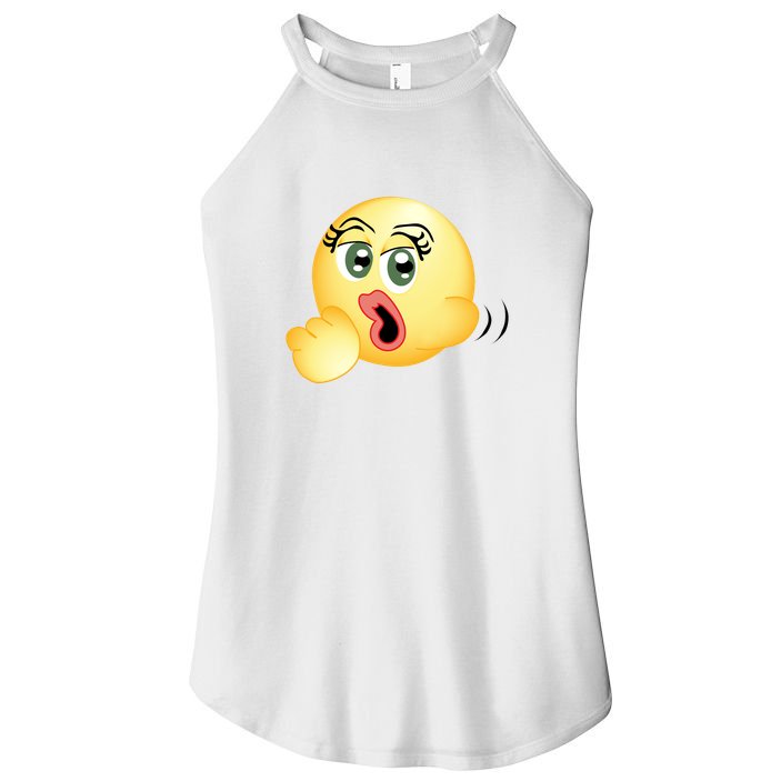 Blowjob Emoji Women's Perfect Tri Rocker Tank