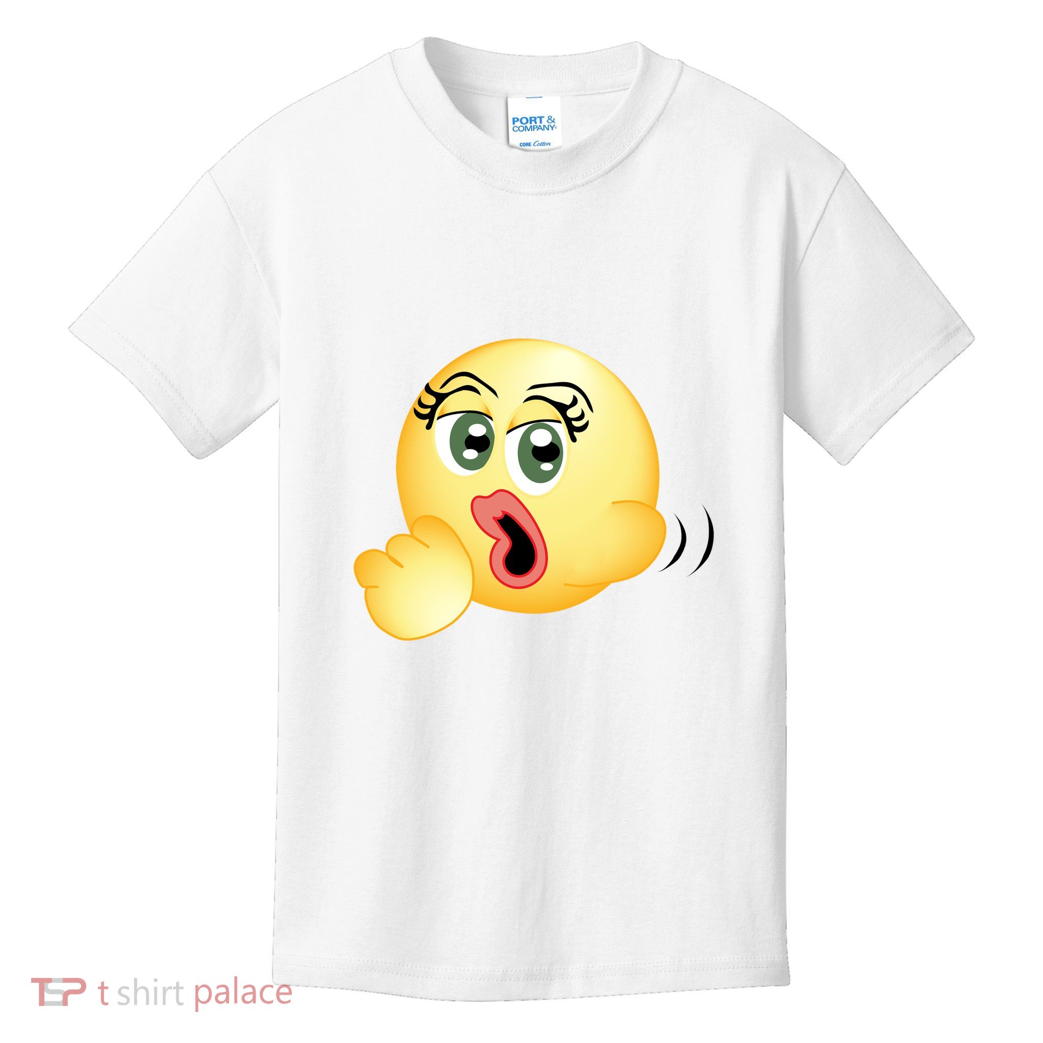 Blowjob Emoji Kids T-Shirt